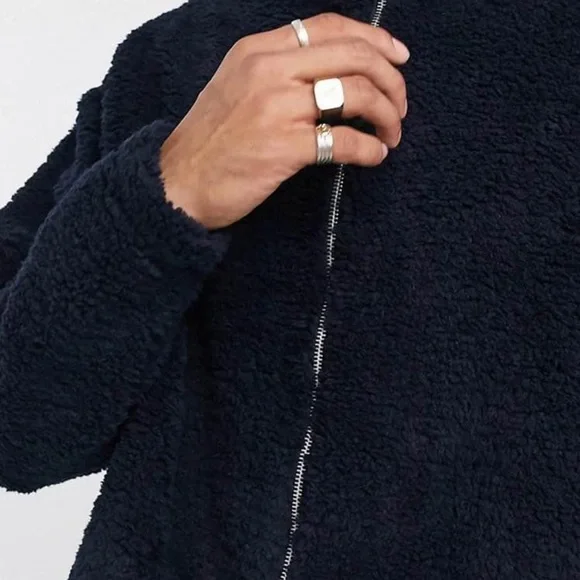 ASOS Black Textured Jacket - Picture 2 of 4